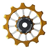 Unbekannt Schaltröllchen Fahrrad Schaltwerk 12 Zähne Hinteren Riemenscheibe - Golden, 2 Zoll