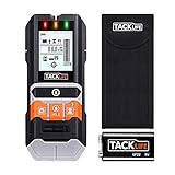 TACKLIFE Ortungsgerät, 5 in 1 Metalldetektor Wand Scanner Detektor, Leitungssucher mit großer LCD-Display, Kabelfinder mit Schutztasche für Stromleitung, Holz, Metall und Feuchtigkeit -DMS05