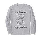 80 % Baumwolle 20 % Katzenhaare - Spuren - süßes Katzen Langarmshirt