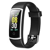 YAMAY Fitness Armband mit Blutdruckmessung,Smartwatch Fitness Tracker mit Pulsmesser Wasserdicht IP68 Fitness Uhr Blutdruck Messgeräte Pulsuhr Schrittzähler Uhr für Damen Herren Anruf SMS SNS Beachten