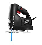 Matrix Stichsäge, 480 Watt, Sägeblatt-Rollenführung, Adapter für Absaugung, Neigung 45°, mit Parallel-Anschlag