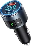 OMORC VicTsing FM Transmitter Auto Bluetooth, QC3.0 Auto Ladegerät V5.0 Bluetooth Adapter Auto, KFZ Radio Bluetooth Transmitter Freisprecheinrichtung mit Siri Google Assistant