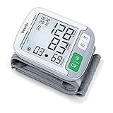 Beurer BC 51 Handgelenk-Blutdruckmessgerät, Positionierungsanzeige, XL-Display, farbiger Risiko-Indikator, Arrhythmie-Erkennung, 2 x 120 Speicherplätze