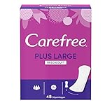 Carefree Slipeinlagen Plus Large mit Frischeduft, besonders saugstark & zusätzlicher Schutz, für ein langanhaltendes Frischegefühl, Größe: L (6 x 48 Stück)