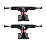 perfk 2pcs Ersatzachsen Ersatz Trucks Skateboard Truck Set Skateboard Zubehör - Schwarz
