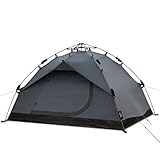 Qeedo Quick Pine 3 Campingzelt, Sekundenzelt mit Quick-Up-System - Sharkgrey