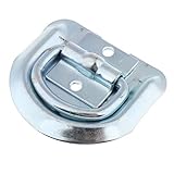 H HILABEE Klappbar D Ringe Zurring Zurröse Aufbauring Zurrlasche Zurrmulde Ringe Haken für Anhänger LKW Boot Fahrzeuge