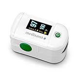 Medisana PM 100 connect Pulsoximeter, Messung der Sauerstoffsättigung im Blut, Fingerpulsoxymeter mit OLED-Display und One-Touch Bedienung mit VitaDock+ App und Bluetooth