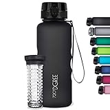 720°DGREE Trinkflasche “uberBottle“ softTouch +Früchtebehälter - 1,5L - BPA-Frei - Wasserflasche für Sport, Fitness, Outdoor, Wandern - Große Sportflasche aus Tritan - Leicht, Bruchsicher, Nachhaltig