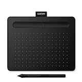 Wacom Intuos S Stift-Tablett - Mobiles Zeichentablett (zum Malen & für Fotobearbeitung mit druckempfindlichem 4K Stift & 1 Softwaredownload) schwarz - Ideal für Home-Office & E-Learning