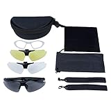 LIOOBO Skibrille Set Outdoor Sports Ski Brille CS Military Brille Winddicht Fahrrad Motorrad Schutzbrille Skibrille für Airsoft Paintball Reiten Radfahren (Schwarz Stil) Winter-Zubehör