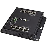 StarTech.com 8 Port Gigabit Ethernet Switch, Managed, Wandmontage mit Front Zugriff, Industrieller Gigabit Switch, Netzwerk Switch