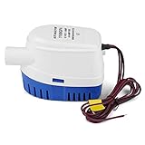 Greensen 12v Automatische Bilgepumpe Tauchpumpe 1100GPH Vollautomatische Bilgenpumpe Eingebauter Schwimmerschalter Auto Flüssigkeitspumpe Wasserpumpe für Boote Teiche Pools