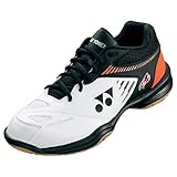 YONEX Badminton Federball Schuh Hallenschuh SHB Power Cushion 65 R3 Weiss/orange (Numeric_37)