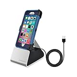 Avantree Docking Station mit Apple Mfi Lightning Kabel, Unterstützt Dicke HandyHüllen, USB Sync & Dock Ladestation Ladedock Docking Station Kompatibel mit iPhone 11 Pro Max, Xs, X, 8, 7,6s Plus