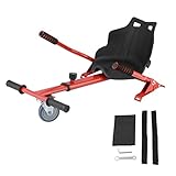 Agomition Hoverboard Sitz, Hoverboard Kart Aufsatz, Verstellbarer Go Kart Hoverkart Sitz für Self Balancing Scooter Kinder Erwachsene mit 6,5/8/10 Zoll (Rot)