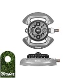 Bradas WL-Z15 WhiteLine 8-Funktionen Rasensprenger Sprinkler Regner Bewässerung, grau, 10 x 10 x 5 cm