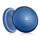 BODYMATE Ballsitzkissen inkl. Pumpe BLAU 34cm Durchmesser - Balance-Kissen, Sitzballkissen, Luftkissen, Balance Pad, Noppenkissen - Core -, Fitness-, Reha-, Koordinations- und Rückentraining
