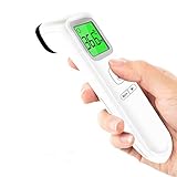 Fieberthermometer Infrarot Stirnthermometer, EastPoint berührungsloses 3 in 1 digitales Thermometer für Babys, Erwachsene, Familien, Schulen und Büros, mit dreifarbiger LCD Display