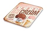 Beurer KS 19 Ice-Cream Küchenwaage, digitale, mit Tara-Zuwiegefunktion, Sensortastenbedienung, 5kg Tragkraft