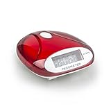 Incutex Schrittzähler, Pedometer, Stepcounter, Schrittmesser, rot