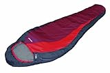 High Peak Unisex – Erwachsene Schlafsack Redwood, dunkelgrau/Bordeaux/Rot, one size