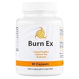 Burn Ex, Grüner Kaffee Extrakt mit Chlorogensäure , 90 grüner Kaffee Kapseln (wenig Kalorien zur Diät geeignet), 1800 mg grüner Kaffee Extrakt + Grüner Tee + Guarana, F-Burn