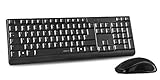 Speedlink NIALA Deskset - Maus-Tastatur-Set, US-Layout, 3-Tasten-Maus, Gemeinsamer Nano-USB-Funkempfänger, Schwarz