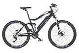 Telefunken E-Bike Mountainbike Elektrofahrrad Alu, 10 Gang Shimano Kettenschaltung - Pedelec MTB 27,5 Zoll, Hinterradmotor 250W, Hydraulische Shimano Bremsen, Anthrazit/Blau, Aufsteiger M930