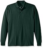 Jerzees Herren Spot Shield Long Sleeve Polo Sport Shirt Poloshirt, waldgrün, X-Groß