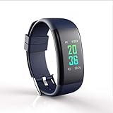 G&UWEI Touch-Farben-Schirm-Wasserdicht Intelligente Armband Smartwatch Mit Herzfrequenzmesser ITSHINY Wasserdicht IP68 Smart-Armband Unisex Upgraded,Blau