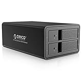 ORICO Festplatten Dockingstation, Externe USB 3.0 zu SATA Dualschacht Festplatten-Dockingstation für 2,5' und 3,5' SATA HDD und SSD, greift als Freiberufler oder im Home Office zu Festplatten 32 TB