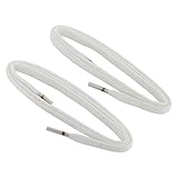 REMA 1 Paar Schnürsenkel - flach - schmal - 5,5 mm Längen (90 cm, Weiss)