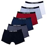 Fabio Farini 6er Pack Boxershorts Herren aus Baumwolle Retroshorts Men Unterwäsche Pants - Farbmix 6 Farben Größe L