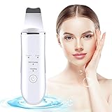 Ultraschall Peeling Gesicht Porenreiniger, Kriogor Skin Scrubber Ultraschallpeelinggerät Mitesser Akne Entferner Hautreiniger Gesichtsreiniger für Gesichtsreinigung (Weiß)