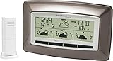 Technoline WD 4005 satellitengestützte Wetterstation mit zuverlässiger Wettervorhersage für 4 Tage, braun, 2,7 x 17,3 x 10,9 cm