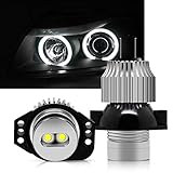 DZG 12W Angel Eyes Auto Scheinwerfer Halo Ring Marker Birne Halogen-Umrüstsatz kein Fehler CanBus Positionslichter 6000K Helles weißes Licht für E90/E91 Positionslichter Upgrade, 2 Stück