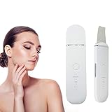 Koi beauty Skin Scrubber Ultraschallpeelinggerät mit USB-Kabel, Ultraschall Peeling Skin Scrubber Akne-Entferner Mitesserentferner für Gesichtsreinigung Hautpflege(Premium Silber)