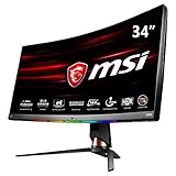 MSI Optix MPG341CQR-009 86,36 cm (34 Zoll) Ultrawide Curved LED Monitor (21:9 UWQHD (3440 x 1440), 1ms, 144Hz, Steelseries Gamesense, HDR 400, Freesync) schwarz