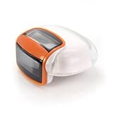 Incutex solar Schrittzähler Kalorienmesser, Pedometer mit LCD Display, Stepcounter, Schrittmesser in orange