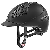 uvex Unisex – Erwachsene, exxential II glamour Reithelm, black mat, 52-55 cm
