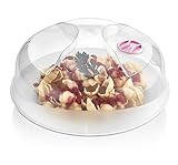 Mikrowellen-Abdeckhaube, transparent, leicht zu greifen, 24,5 cm, BPA-frei, spülmaschinenfest