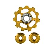 Unbekannt 11T MTB Fahrrad Hinteren Schaltwerke Schaltröllchen Schaltungsrädchen Stützrad Kugellager Umwerfer Führungsrolle - Gold
