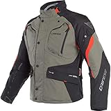Dainese Motorradjacke mit Protektoren Motorrad Jacke Dolomiti GTX Textiljacke schwarz/grün/rot 54, Herren, Tourer, Ganzjährig