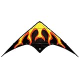Wolkenstürmer Flame Lenkdrachen mit Glasfaser-Gestänge, schwarz - Kite für Einsteiger