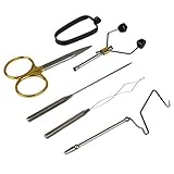 Andux Fly Fishing Gear Fly Angelhaken Werkzeug Vise Fliegenbinden Tools Kit mit Fly Box Combo FDTZ-01Mehrweg