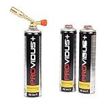 Hot Pack Hochleistungshartlötbrenner - Lötbrenner mit 3 x Gasflasche 730°C Arbeitstemperatur