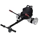 YOLEO Hoverboard Sitz, Hoverboard Kart Aufsatz, Sitzscooter Sitz für Elektroscooter Kinder Erwachsene 58 × 44 cm(Hoverboard Zubehör) (schwarz2)