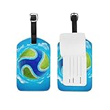 DEZIRO Kreative Green Globe Design Karneval Cruise Tags Gepäck Bag Tag x 1