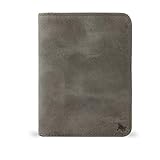BULLAZO Fino Urban, kleines Herren Slim Wallet mit RFID Schutz, Leder, Grau
